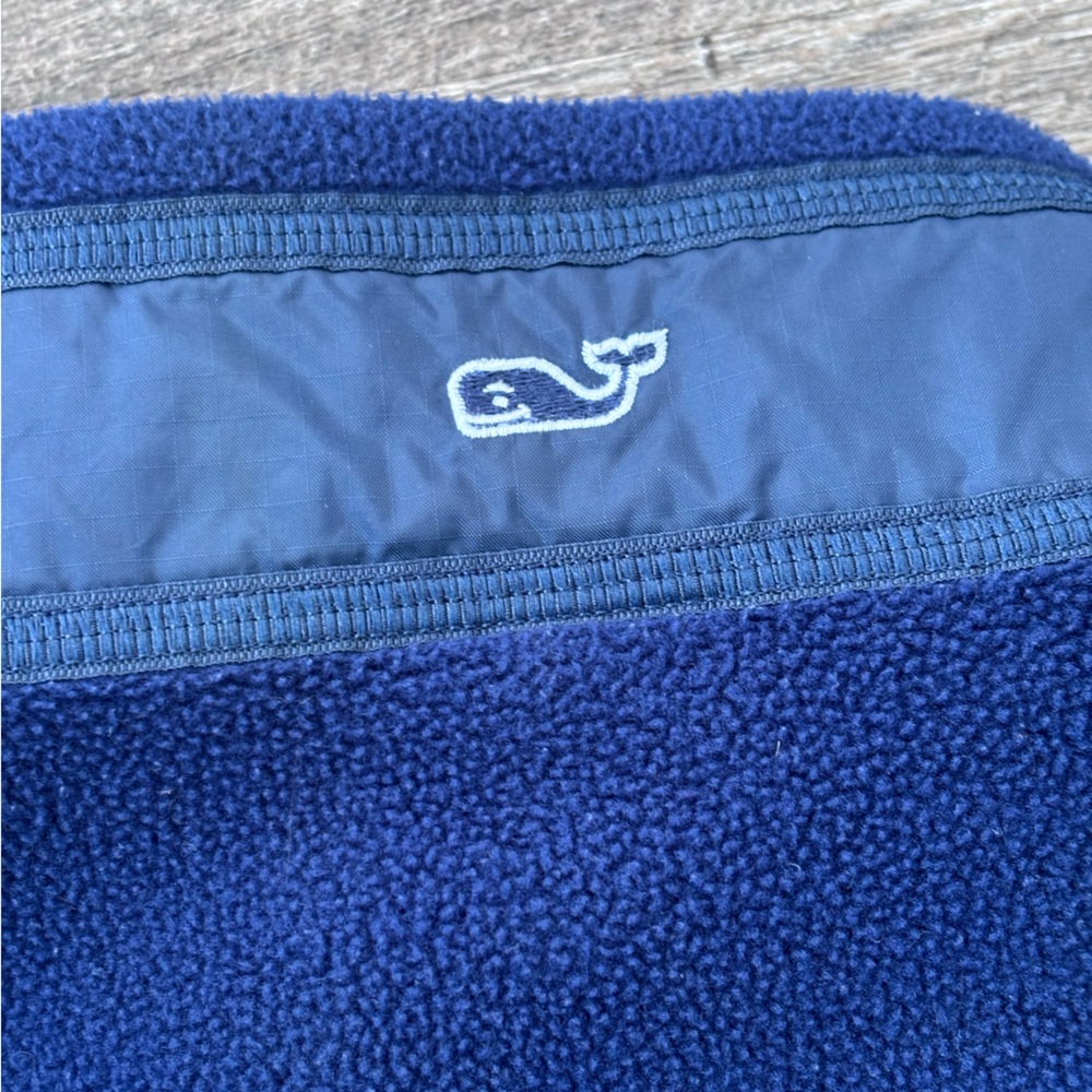 Vineyard Vines Navy Fleece Harbor Blue Vest- XXL - Picture 6 of 8